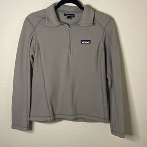 Patagonia Micro D Gray Fleece Quarter Zip Pullover - Women's Size Small